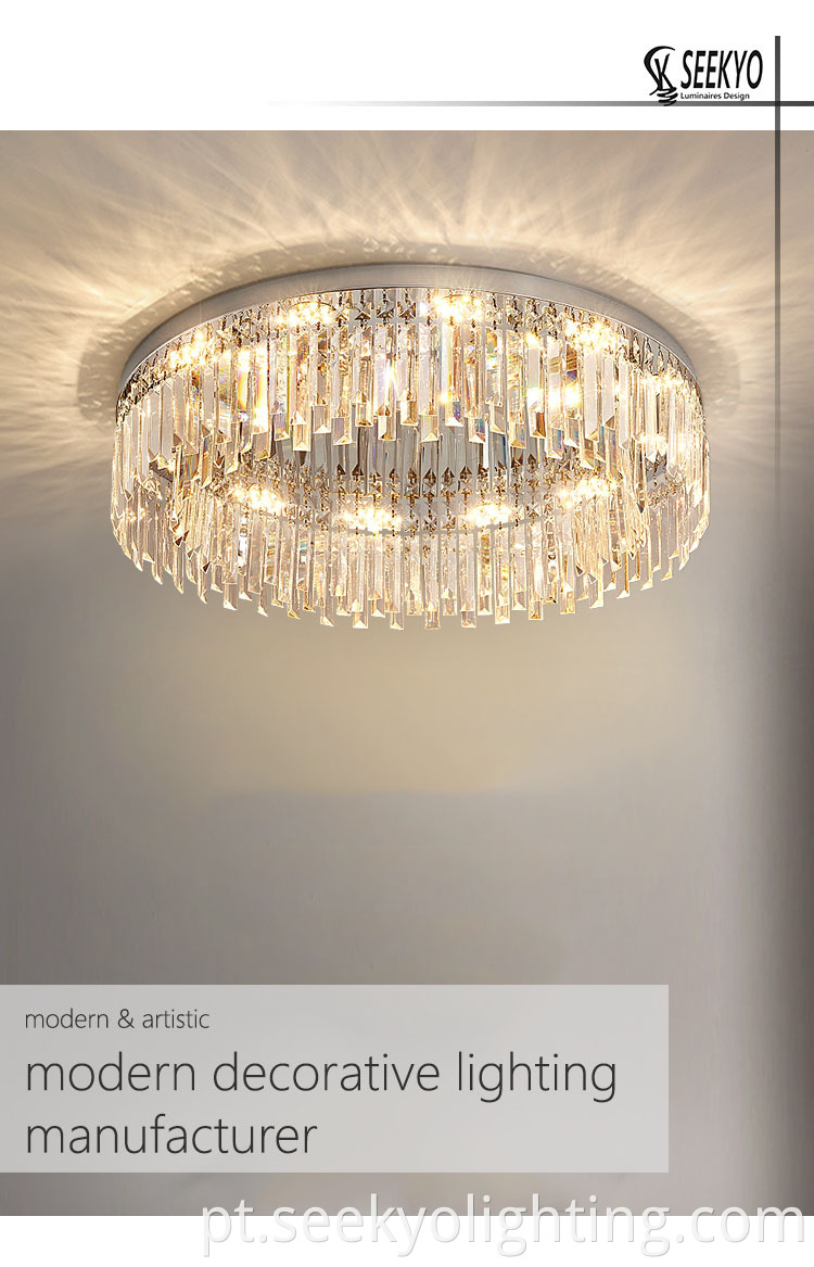 The Stainless Steel Crystal Modern LED Ceiling Light is a stylish and contemporary lighting fixture that adds a touch of elegance to any space.